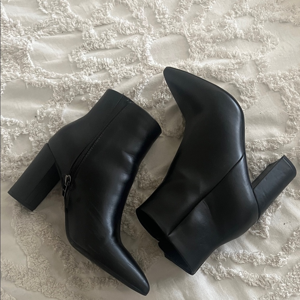 Marc Fisher Sleek Black Ankle Booties